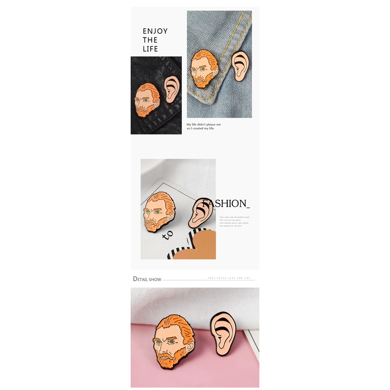 Huy Hiệu Cài Áo Hình Van Gogh/Cái Tai Sáng Tạo