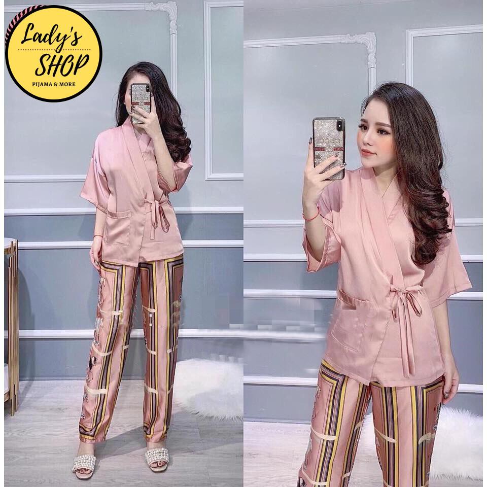 [Mã FAMAYWA giảm 10K đơn 50K] Đồ Bộ Pijama - Bộ Lụa Peplum Chất Liệu Satin Cao Cấp [VIDEO+ẢNH THẬT