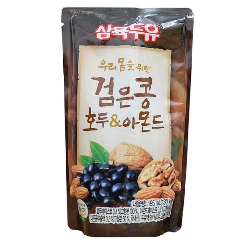 Sữa đậu đen, óc chó và hạnh nhân túi 195ml