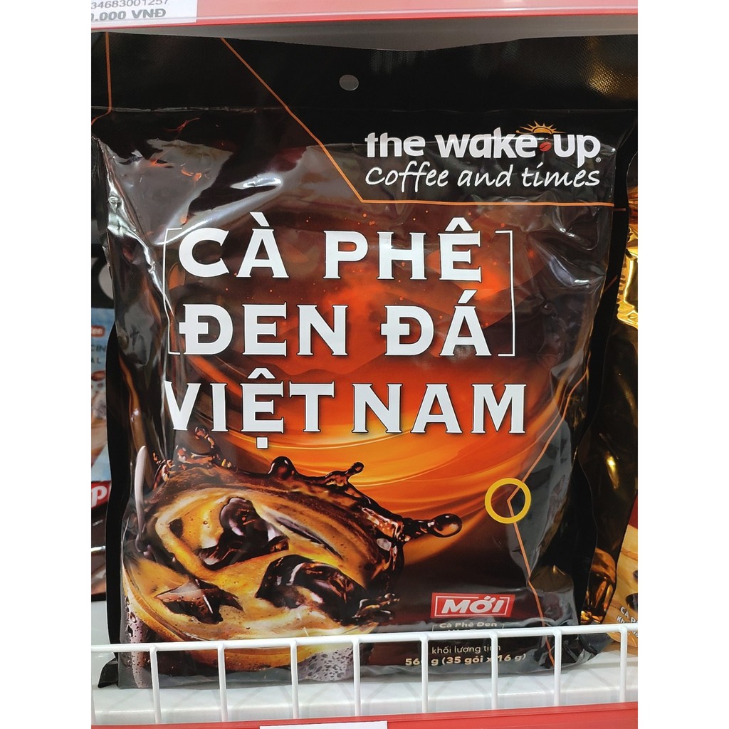 VinaCafe - Cafe Wake-up Đen Đá 720g (35 gói x 16g)