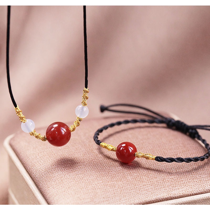 Vòng Tay Đá Mã Não Đỏ Thời Trang Cá Tính