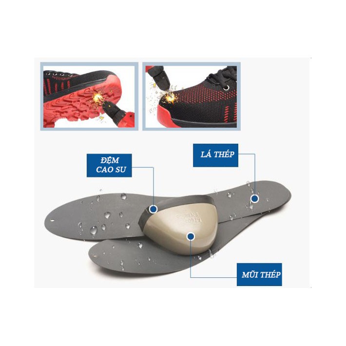 GIÁ HỦY DIỆT] Giày Bảo Hộ Lao Động Thời Trang 2TH-BD064 Màu Đỏ | BigBuy360 - bigbuy360.vn