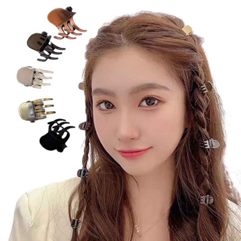 Set 2 Kẹp Tóc Kim Loại Chống Trượt Tạo Kiểu Tóc Mini Thời Trang Cho Nữ