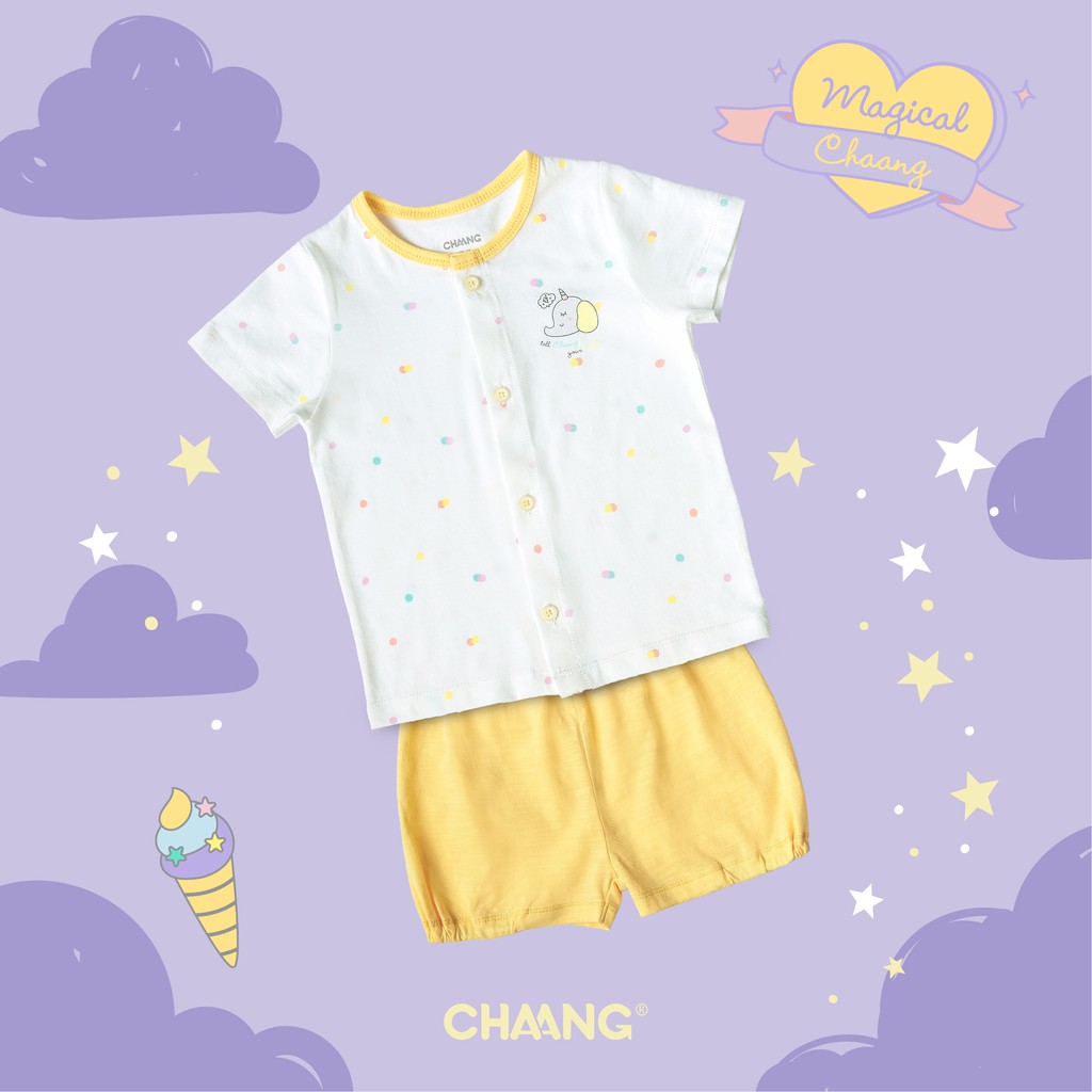 Bộ quần áo cúc giữa chấm bi CHAANG MAGICAL