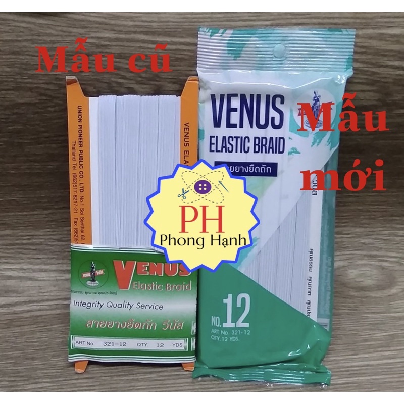 Thun Thái Venus- thun lưng quần 1cm mẫu mới (cuộn 10m)