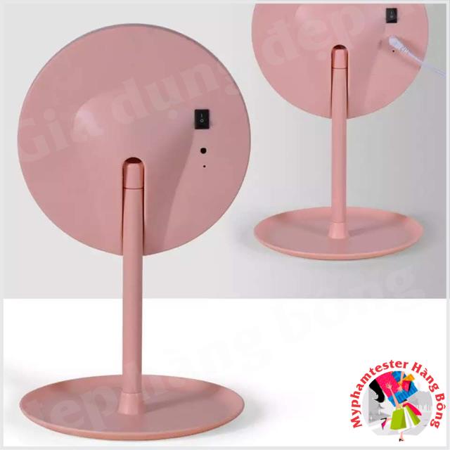 Gương trang điểm có đèn led dùng điện sạc