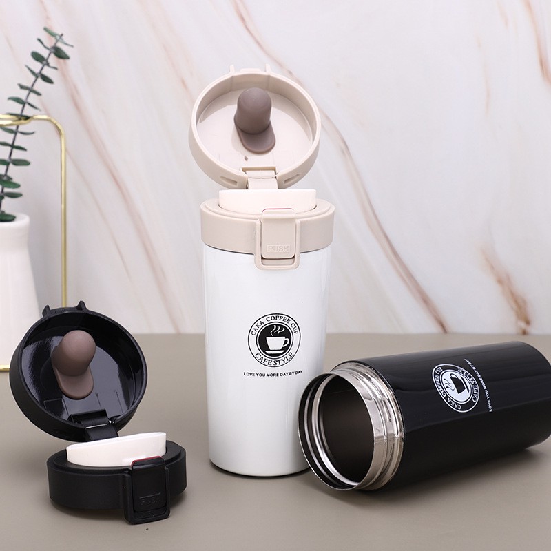 Ly Giữ Nhiệt Inox Creative 380ml Có Nắp Bật Chống Tràn Hiệu Quả