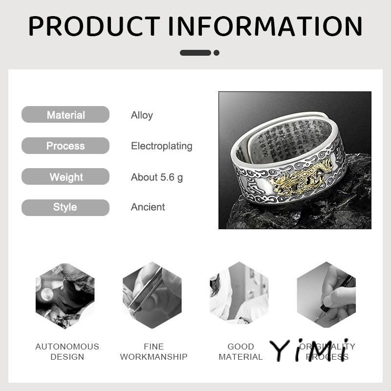 Nhẫn Hở Mạ Bạc Khắc Hình Trái Tim May Mắn Cho Nam