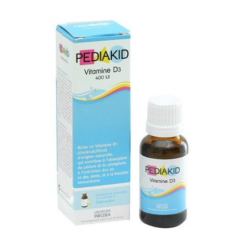 Siro Bổ Sung Vitamin D Cho Bé Hỗ Trợ Duy Trì Phát Triển Xương Và Răng,Tăng Hấp Thụ Canxi-Pediakid Vitamin D3 (20ml/chai)