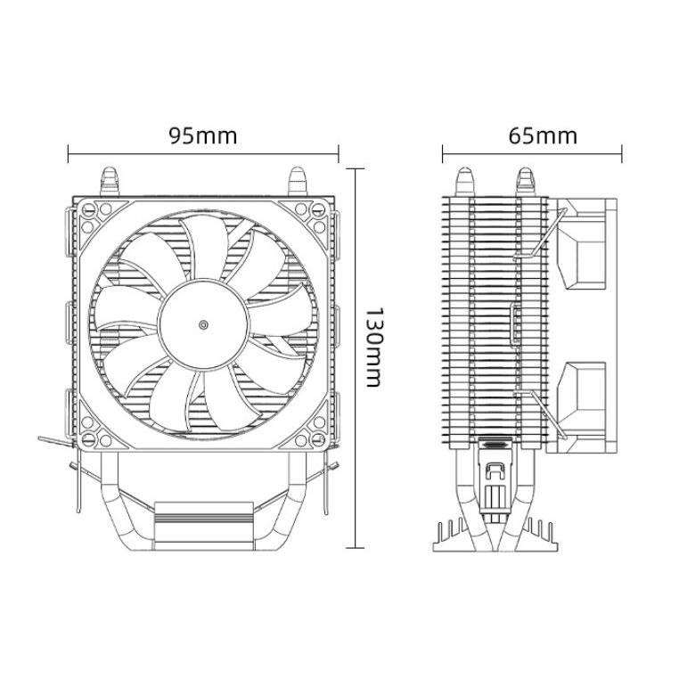 Tản Nhiệt Khí, Fan CPU Coolmoon Frost P2 Streamer Edition - Led Nhiều Màu