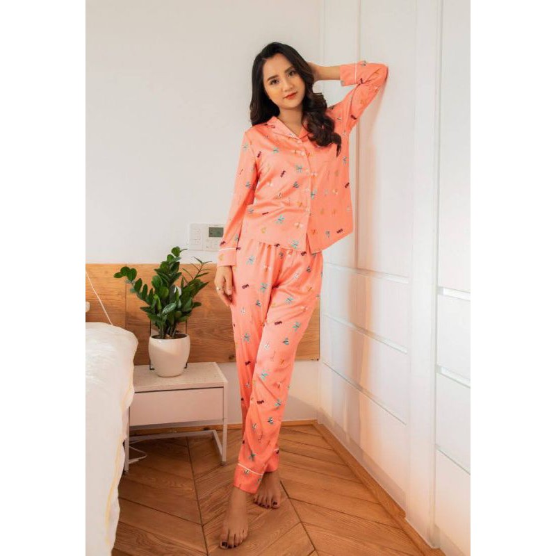 Bộ mặc nhà Wonnerful Pijama lụa 20607 Giá 489.000đ