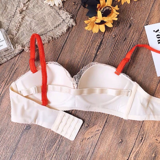Bộ Đồ Lót Không Gọng Có Đệm Ren Quả Ngang Fruit Mặc Được Không Dây S205 | BigBuy360 - bigbuy360.vn