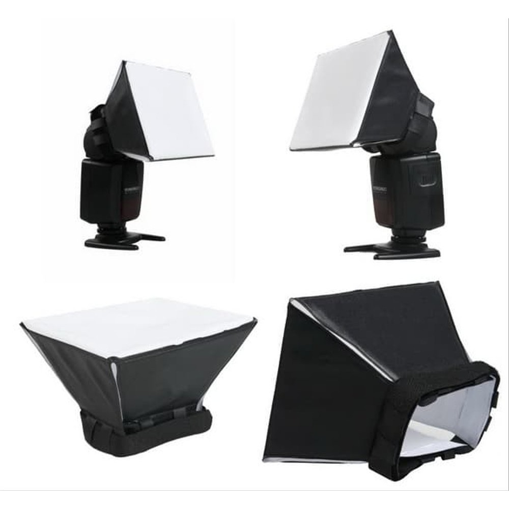 Hộp tản sáng mini đèn flash rời - Softbox kích thước 12.5 x 10cm