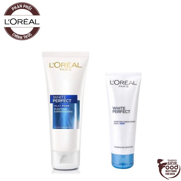 Sữa Rửa Mặt Làm Sáng Mịn Da L'Oreal White Perfect Milky Foam