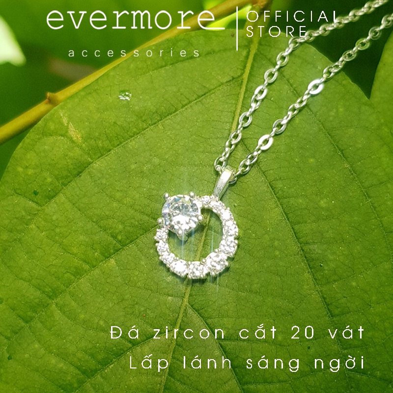 Dây chuyền bạc EVERMORE, vòng cổ nhật nguyệt bạc ý 925, phong cách thanh lịch, minimalism - D042