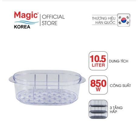 Máy hấp thực phẩm 3 tầng Magic Korea A61