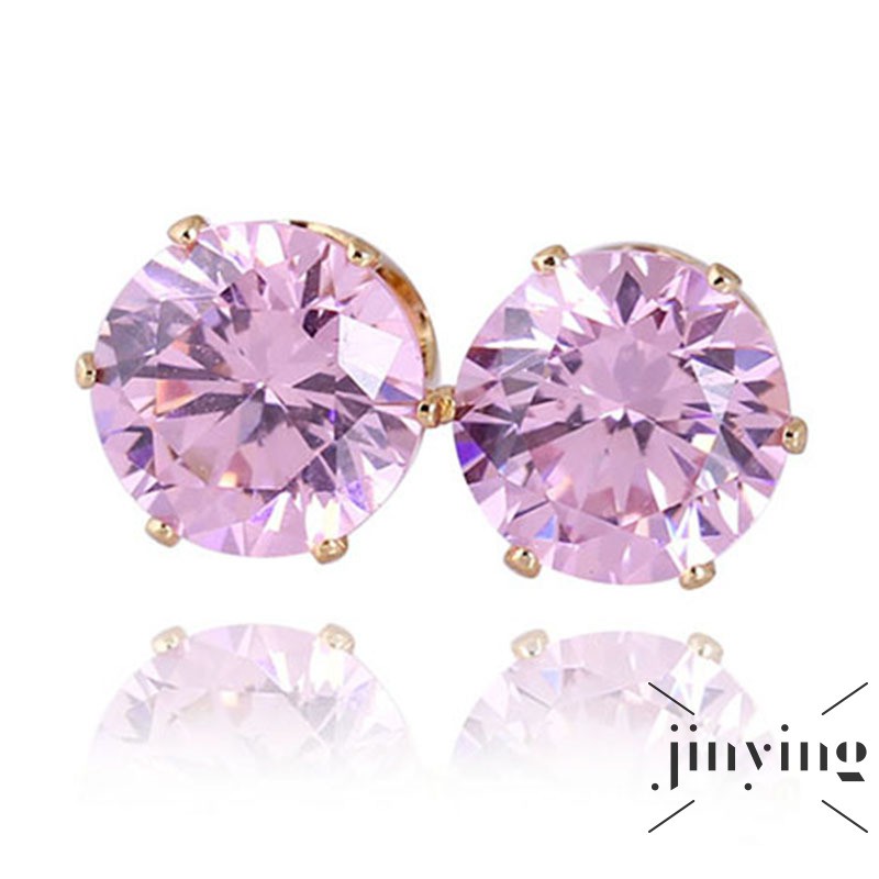 GETNOIVAS Bông tai đính đá mạ vàng 18K kiểu dáng xinh xắn kiểu dáng sang trọng
