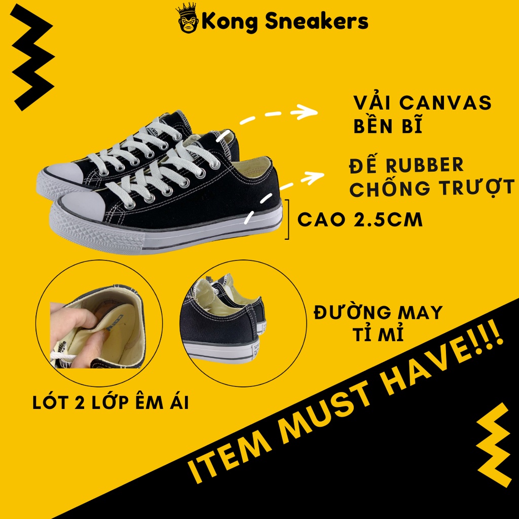 GIÀY THỂ THAO CV CLASSIC TRẮNG CỔ THẤP
