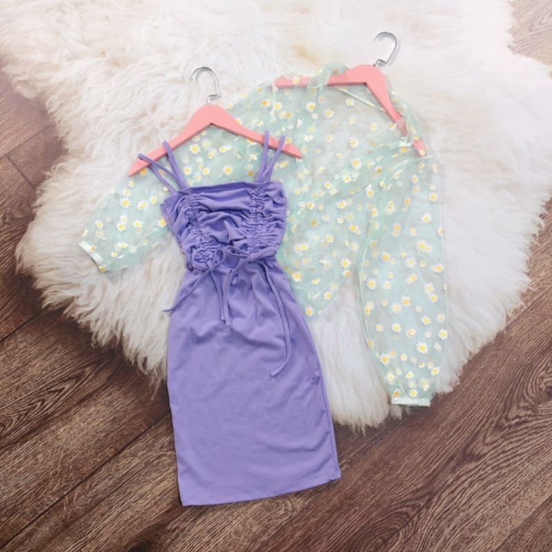 Đầm body rút dây 2 bên xịn sò Cao cấp