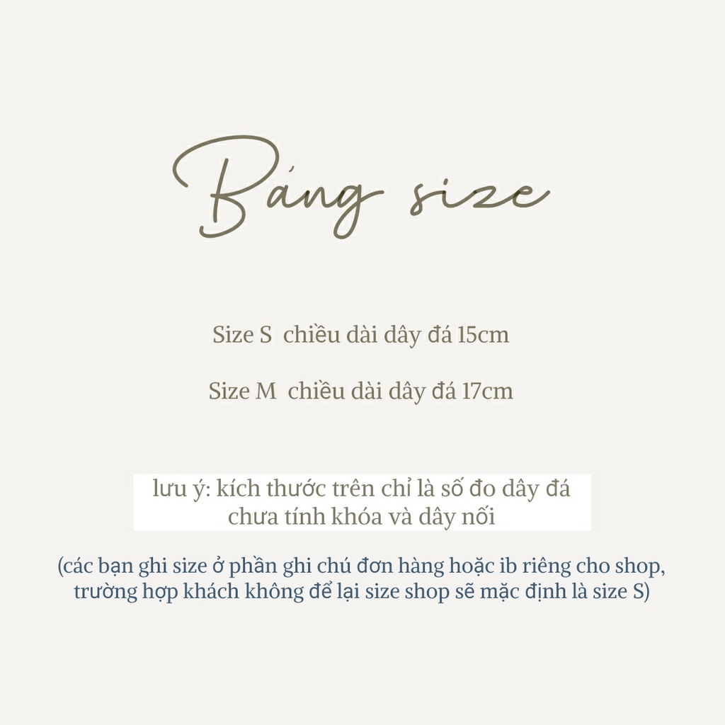 Vòng tay lắc tay Moonstone thiết kế basic phong cách hàn quốc