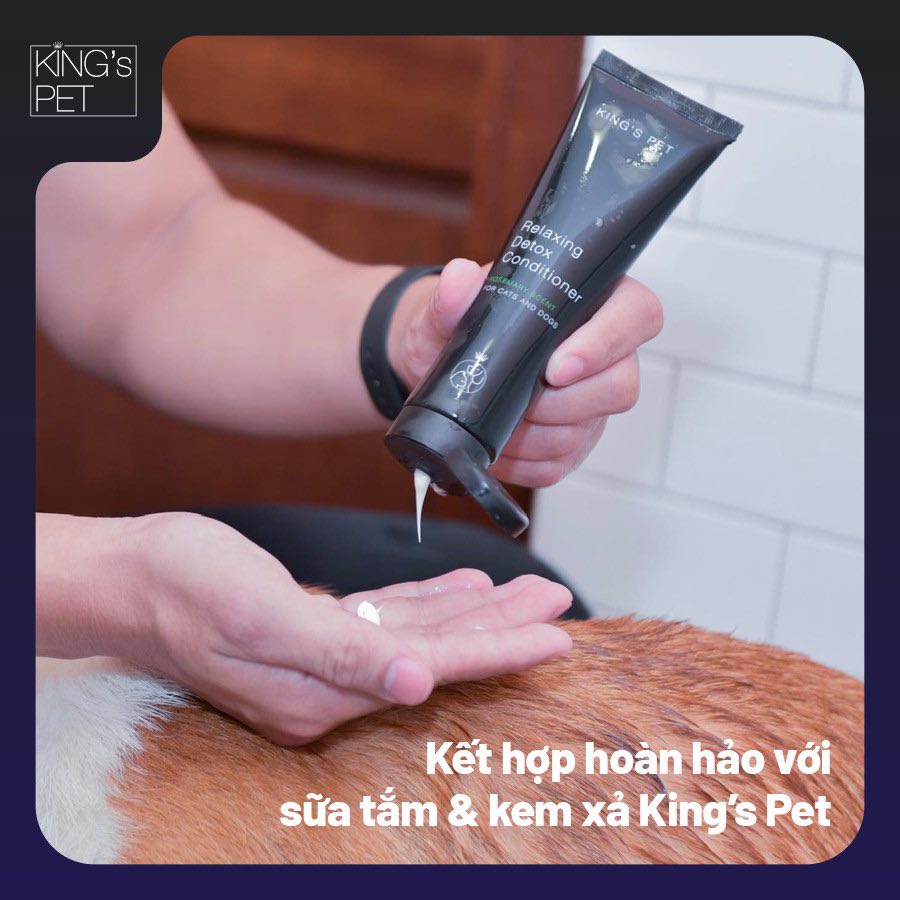 Nước Hoa Thư Giãn Kháng Khuẩn Mùi Hương Thảo King's Pet cho Chó Mèo 100ml