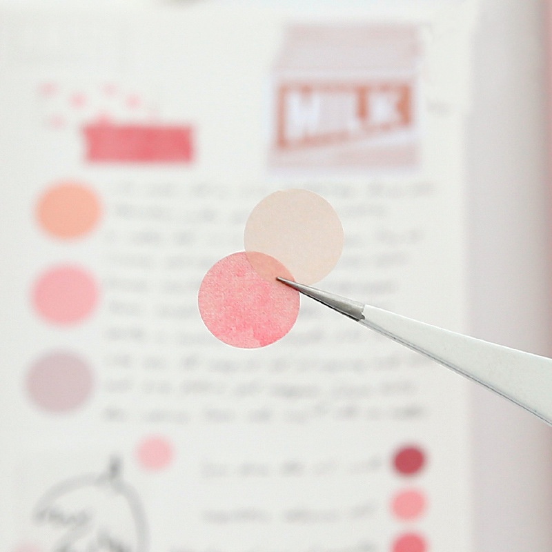 Sticker Washi Miếng Dán Hình Chấm Tròn Dán Postcard Màu Pastel Trang Trí Sổ Tay/ Dán Tường/