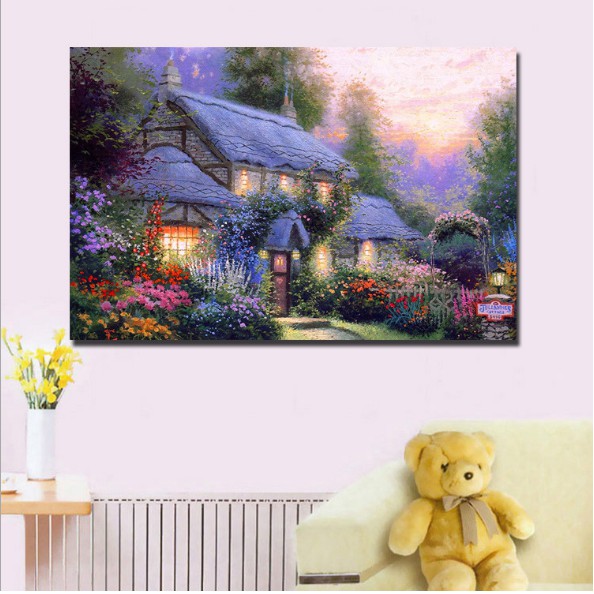 Tranh cườm phong cảnh thần tiên Ragnarok khổ 60 x 40cm