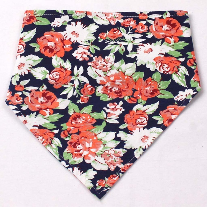Bộ 2 Yếm Ăn Bằng Cotton Mềm Mại In Họa Tiết Hoa Xinh Xắn Cho Bé