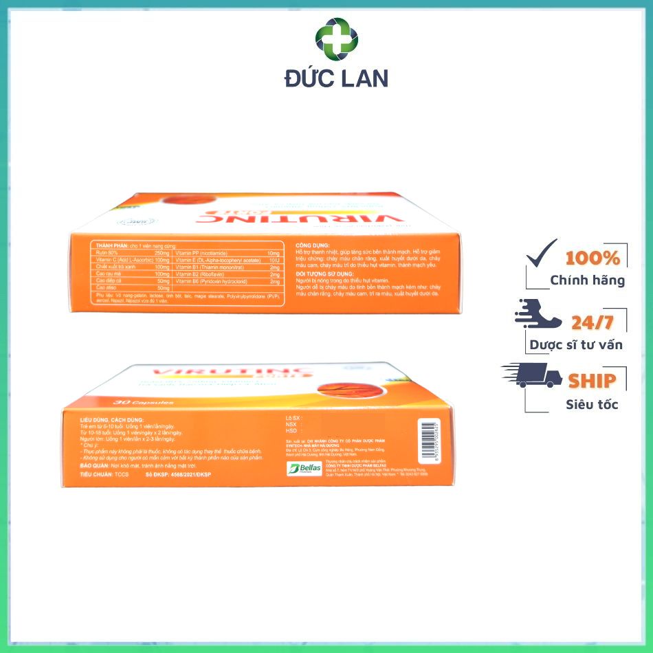 VIRUTINC FORTE - BỔ SUNG VITAMIN CHO CƠ THỂ.
