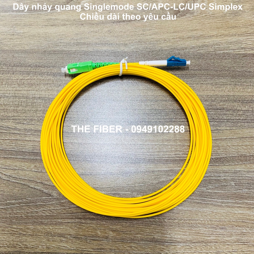 Dây nhảy quang Singlemode SC/APC-LC/UPC phi 2.0mm, Simplex-Chiều dài theo yêu cầu