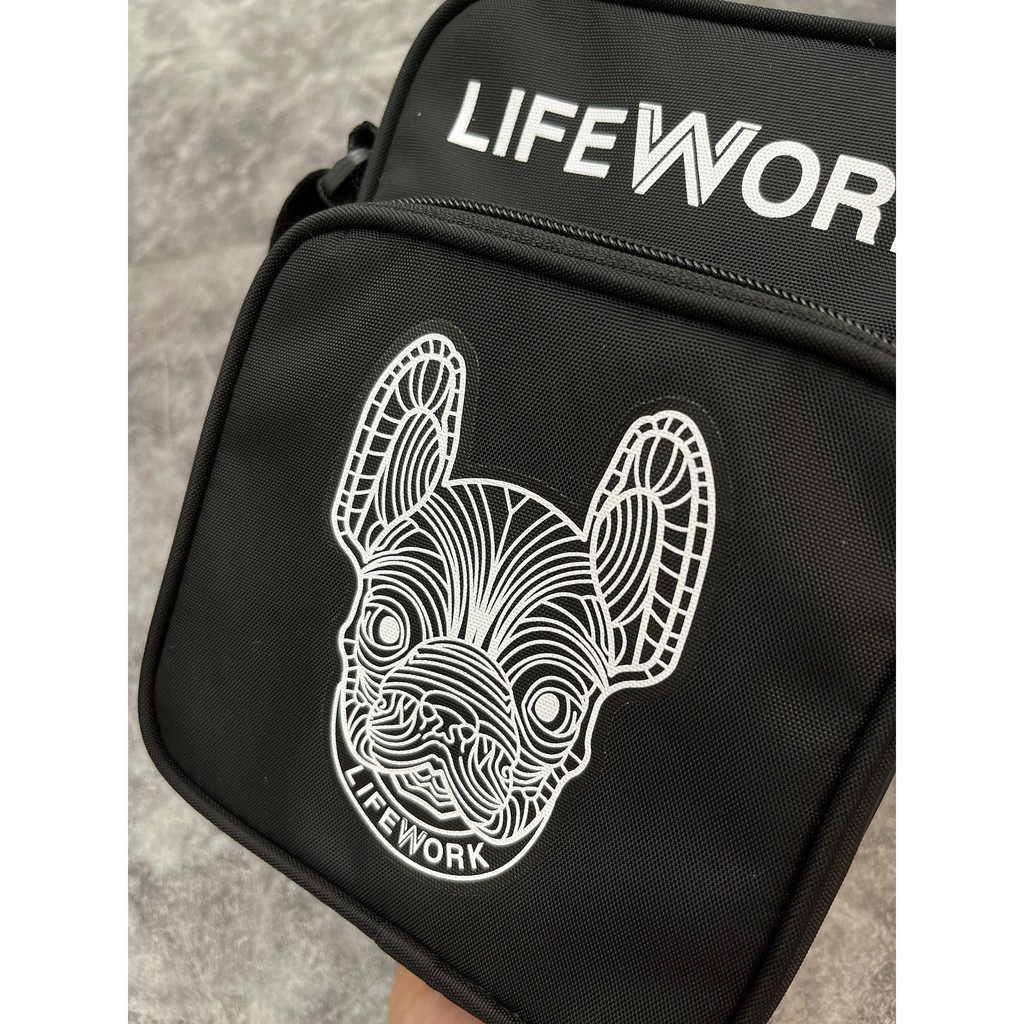 Túi Đeo Chéo LIFE.WORK Logo Mini Bag Black B361