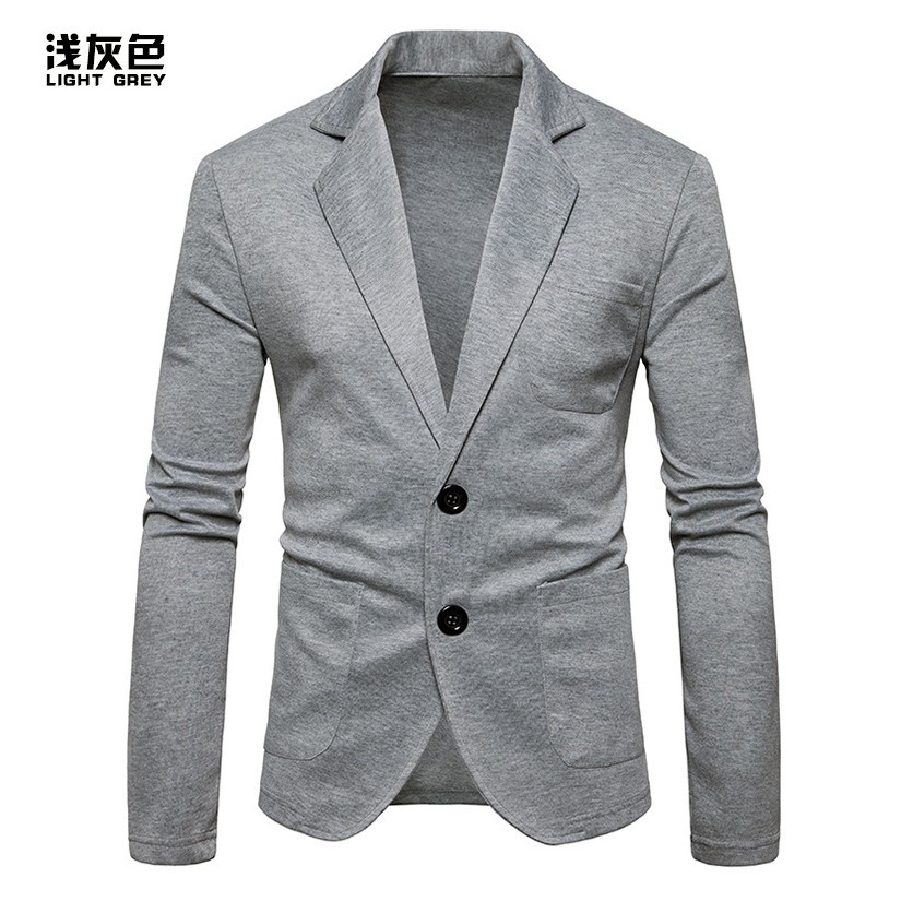 Áo Khoác Blazer Giả Hai Hàng Nút Thời Trang Mùa Xuân 2019 Cho Nam