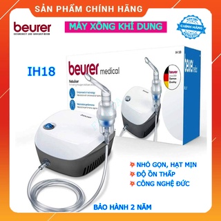 Máy xông khí dung BEURER IH18 người lớn và trẻ em, máy xông mũi họng phun sương mịn - Bảo hành chính hãng 2 năm