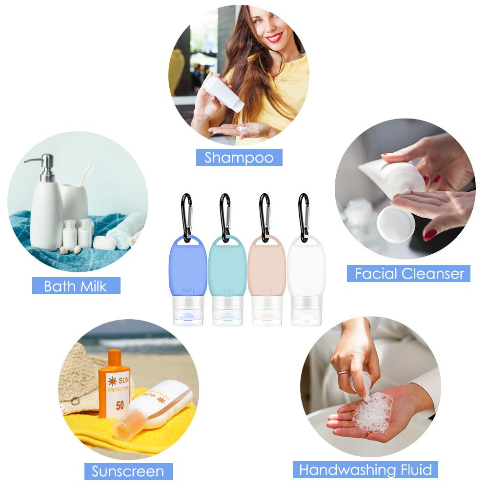 Chai Silicone Đựng Dầu Gội Chống Nước Chống Rò Rỉ Tiện Dụng