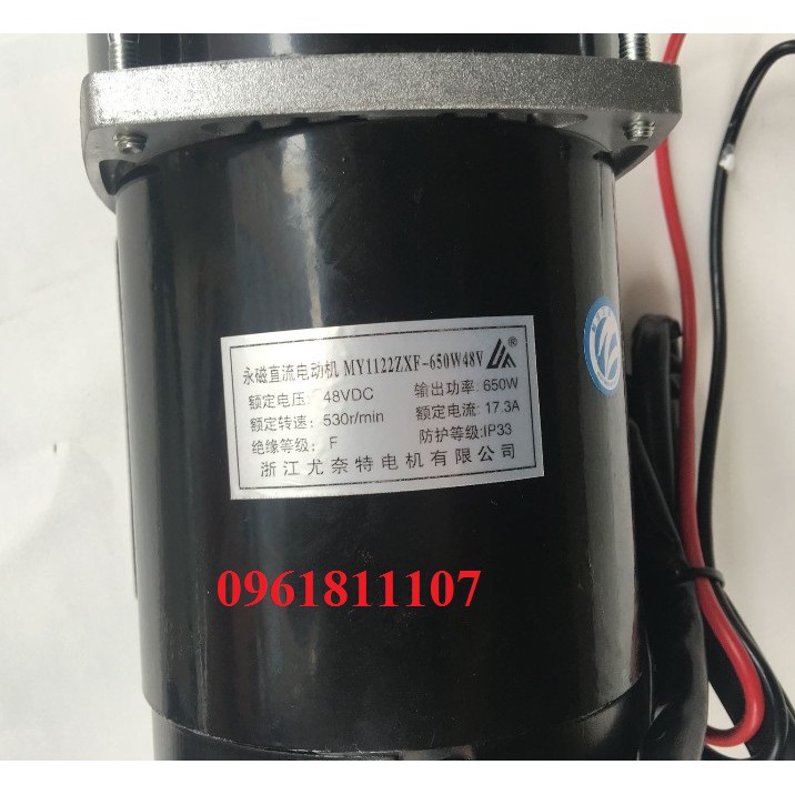 Motor giảm tốc 24V 650W có chổi than, động cơ giảm tốc 24V 650W, mô tơ giảm tốc 24V làm tời