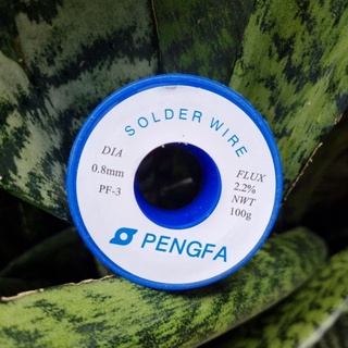 Thiếc Hàn PengFa Loại Tốt 0.6mm Sn63 Pb37 100g (Solder Wire)