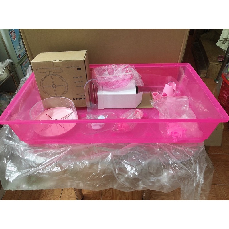 lồng đại 80cm full phụ kiện cho hamster, sóc