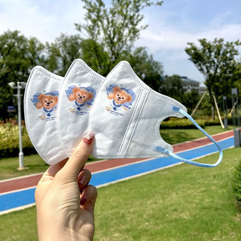 Set 10 / 30 / 60 Khẩu Trang 3Layers In Họa Tiết Hoạt Hình Siêu Nhân Công Chúa Elsa / Phi Hành Gia Stella Lou Cho Bé