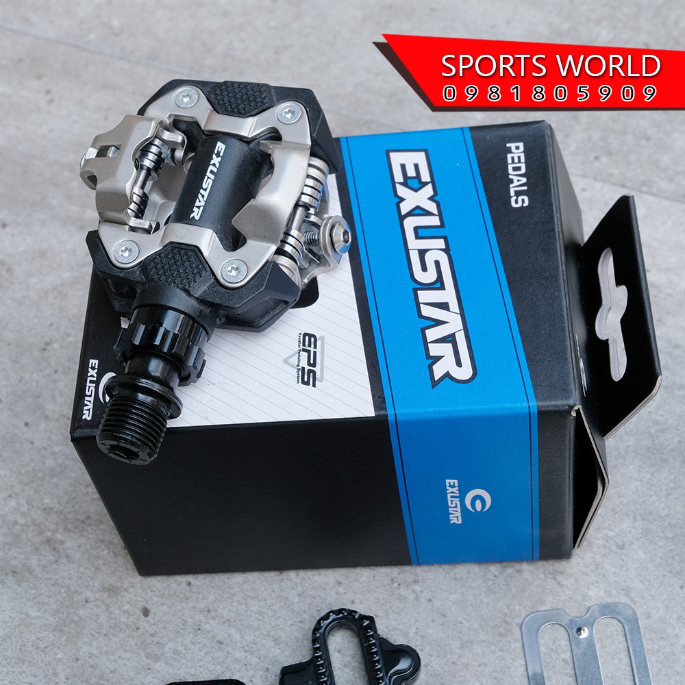 Pedal can dòng MTB hàng Đài Loan EXUSTAR, can 2 mặt