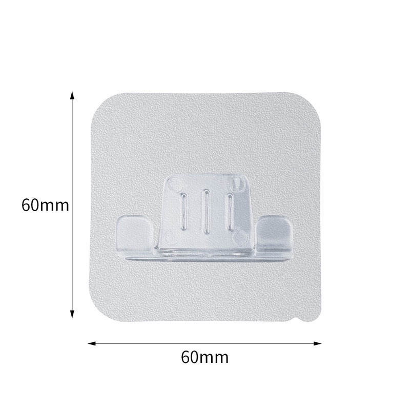 1 Giá Treo Dao Cạo Râu 60*60mm Bằng PVC Trong Suốt Chống Thấm Nước Gắn Tường Tiện Dụng