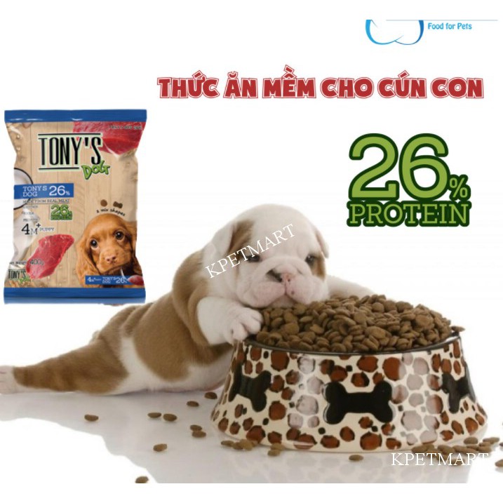 Tony dog puppy - thức ăn cho chó con túi 400g