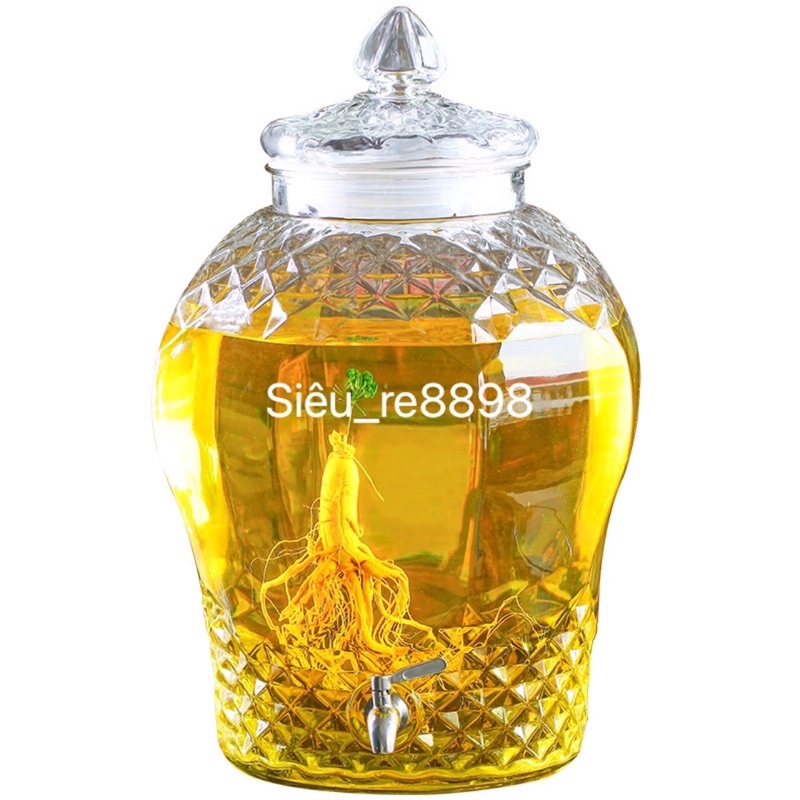 Bình Thuỷ Tinh 8833/ 3 Lít, 6 Lít, 8 Lít, 10 Lít, 15 Lít , 20 Lít Có Vòi và Không Vòi