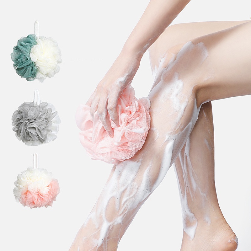 Bông tắm tạo bọt hai màu sắc ngẫu nhiên độc đáo