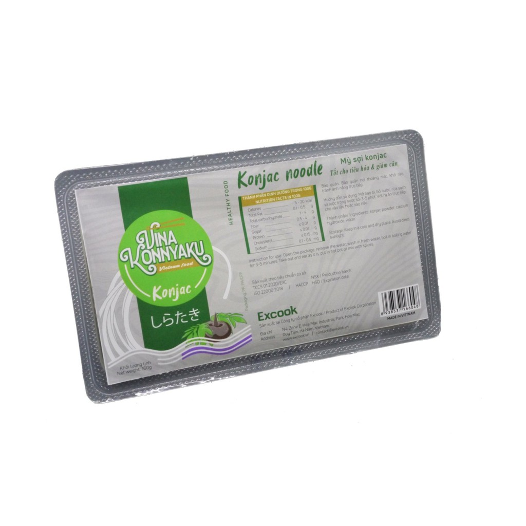 Mì sợi Konjac/Mì nưa_Hộp 160gr