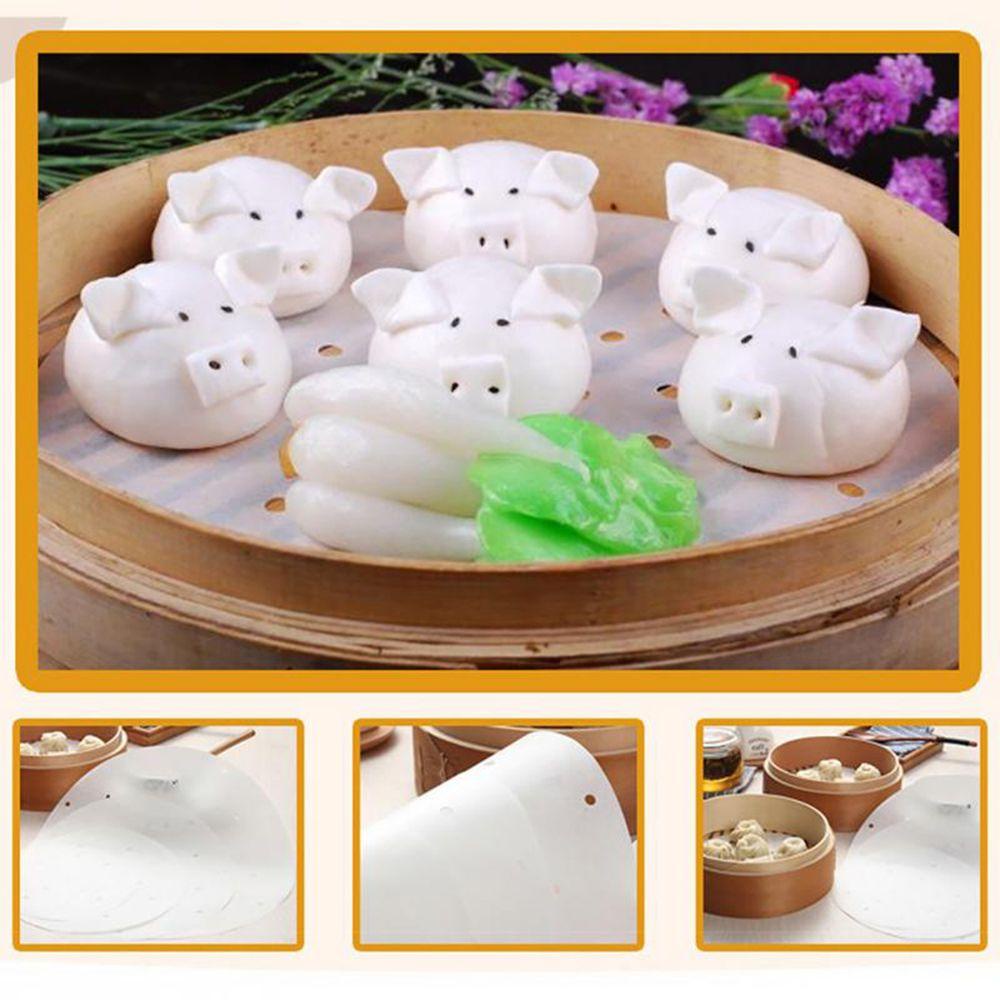 Giấy Thấm Dầu Chống Dính Hình Tròn Bằng Tre Sử Dụng Một Lần Cho Nồi Hấp Không Dầu