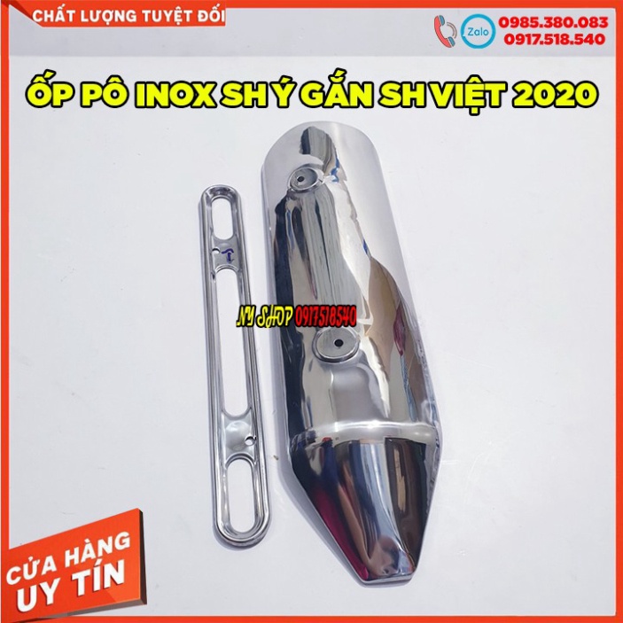 🏅ỐP PÔ INOX SH Ý GẮN SH 2020 - Sh 2021 - SH 2022 Lắp như Zin không chế cháo