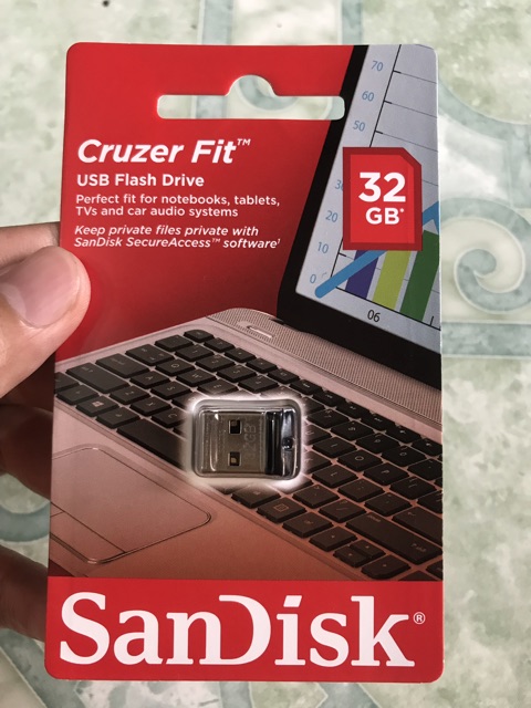 USB SanDisk Cruzer Fit 32GB USB 2.0 - Chính hãng (MỚI 100% - BH 5 NĂM)