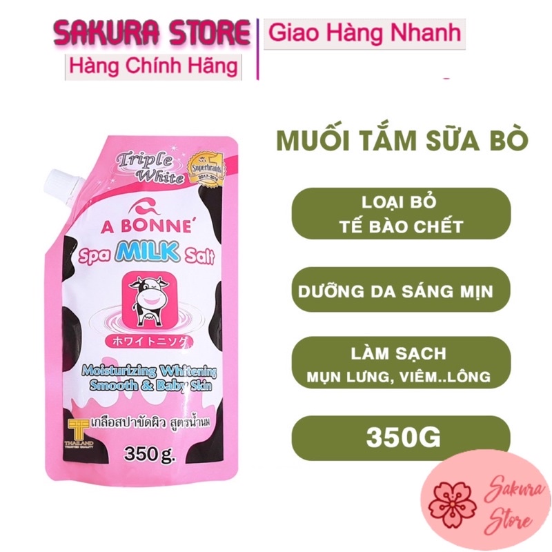 Muối Tắm Sữa Bò Tẩy Tế Bào Chết A Bonne Spa Milk Salt Chính Hãng