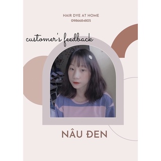 Thuốc nhuộm tóc - NÂU TRÀ ĐEN kèm trợ tóc