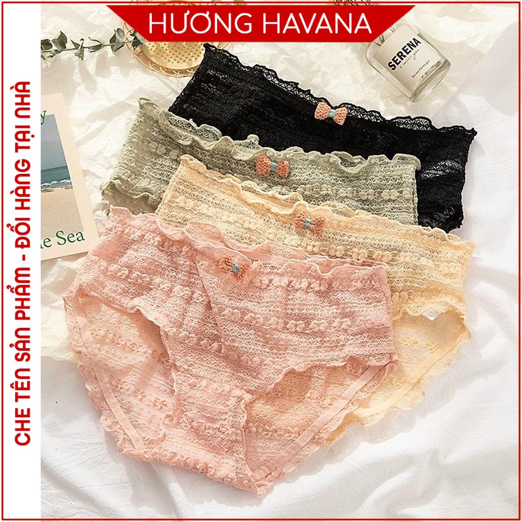 Quần lót nữ ren chuỗi ngọc ánh nhũ siêu dễ thương, thoáng mát êm ái Havana FLQ157